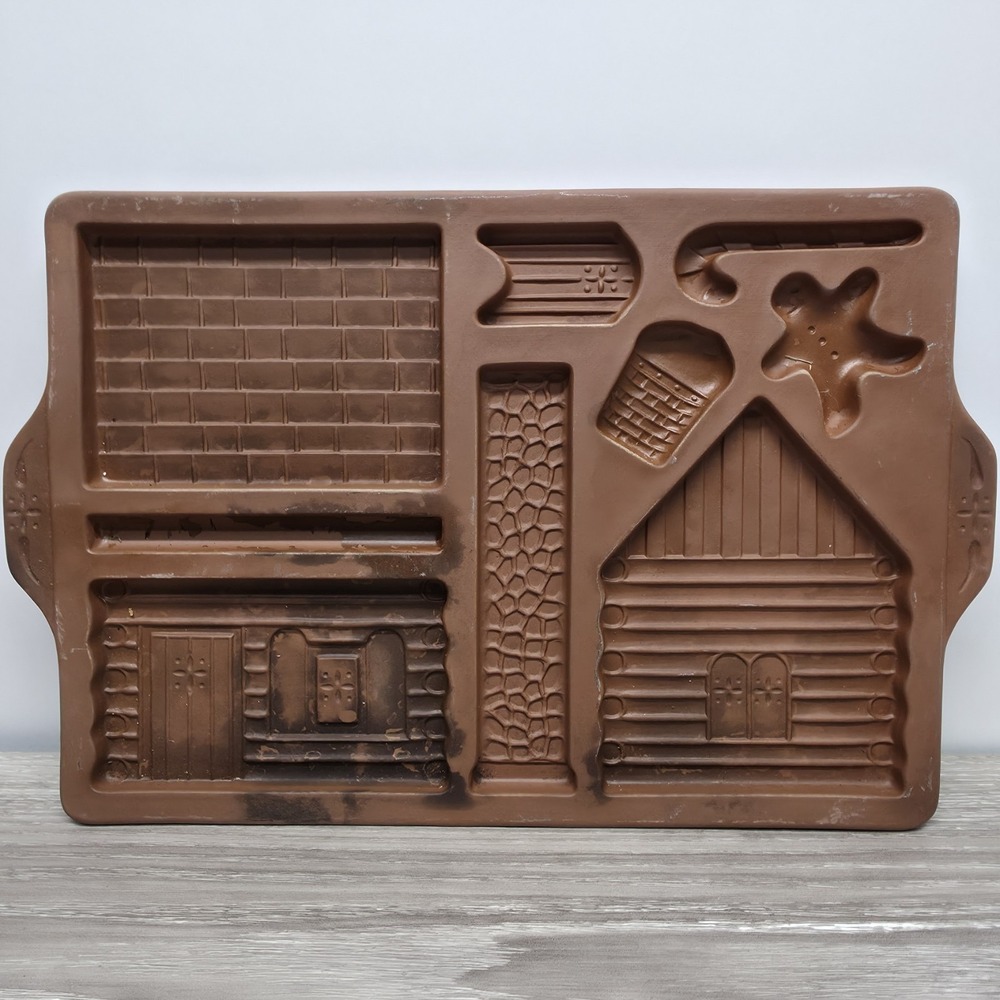 Longaberger Gingerbread House Cookie Mold Country Cabin Pottery 1996 33090